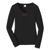 Ladies Long Sleeve Fan Favorite V Neck Tee Thumbnail