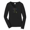 Ladies Long Sleeve Fan Favorite V Neck Tee Thumbnail