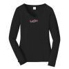 Ladies Long Sleeve Fan Favorite V Neck Tee Thumbnail