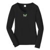 Ladies Long Sleeve Fan Favorite V Neck Tee Thumbnail