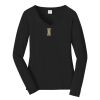 Ladies Long Sleeve Fan Favorite V Neck Tee Thumbnail