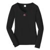 Ladies Long Sleeve Fan Favorite V Neck Tee Thumbnail