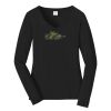 Ladies Long Sleeve Fan Favorite V Neck Tee Thumbnail