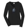 Ladies Long Sleeve Fan Favorite V Neck Tee Thumbnail