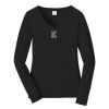 Ladies Long Sleeve Fan Favorite V Neck Tee Thumbnail