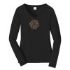 Ladies Long Sleeve Fan Favorite V Neck Tee Thumbnail