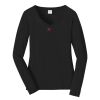Ladies Long Sleeve Fan Favorite V Neck Tee Thumbnail