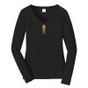 Ladies Long Sleeve Fan Favorite V Neck Tee Thumbnail