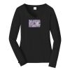 Ladies Long Sleeve Fan Favorite V Neck Tee Thumbnail