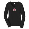 Ladies Long Sleeve Fan Favorite V Neck Tee Thumbnail