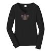 Ladies Long Sleeve Fan Favorite V Neck Tee Thumbnail