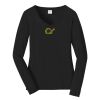 Ladies Long Sleeve Fan Favorite V Neck Tee Thumbnail