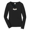 Ladies Long Sleeve Fan Favorite V Neck Tee Thumbnail