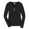 Ladies Long Sleeve Fan Favorite V Neck Tee Thumbnail
