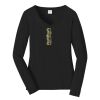 Ladies Long Sleeve Fan Favorite V Neck Tee Thumbnail