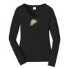 Ladies Long Sleeve Fan Favorite V Neck Tee Thumbnail