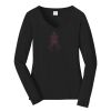 Ladies Long Sleeve Fan Favorite V Neck Tee Thumbnail