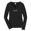 Ladies Long Sleeve Fan Favorite V Neck Tee Thumbnail