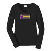 Ladies Long Sleeve Fan Favorite V Neck Tee Thumbnail