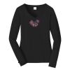Ladies Long Sleeve Fan Favorite V Neck Tee Thumbnail