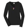 Ladies Long Sleeve Fan Favorite V Neck Tee Thumbnail