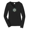 Ladies Long Sleeve Fan Favorite V Neck Tee Thumbnail
