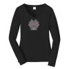 Ladies Long Sleeve Fan Favorite V Neck Tee Thumbnail