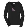 Ladies Long Sleeve Fan Favorite V Neck Tee Thumbnail