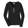 Ladies Long Sleeve Fan Favorite V Neck Tee Thumbnail