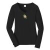 Ladies Long Sleeve Fan Favorite V Neck Tee Thumbnail