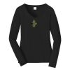 Ladies Long Sleeve Fan Favorite V Neck Tee Thumbnail