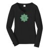 Ladies Long Sleeve Fan Favorite V Neck Tee Thumbnail