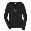 Ladies Long Sleeve Fan Favorite V Neck Tee Thumbnail