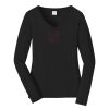Ladies Long Sleeve Fan Favorite V Neck Tee Thumbnail