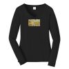 Ladies Long Sleeve Fan Favorite V Neck Tee Thumbnail