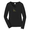 Ladies Long Sleeve Fan Favorite V Neck Tee Thumbnail
