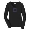 Ladies Long Sleeve Fan Favorite V Neck Tee Thumbnail