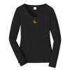 Ladies Long Sleeve Fan Favorite V Neck Tee Thumbnail