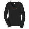 Ladies Long Sleeve Fan Favorite V Neck Tee Thumbnail
