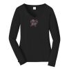 Ladies Long Sleeve Fan Favorite V Neck Tee Thumbnail