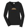 Ladies Long Sleeve Fan Favorite V Neck Tee Thumbnail
