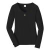 Ladies Long Sleeve Fan Favorite V Neck Tee Thumbnail