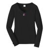 Ladies Long Sleeve Fan Favorite V Neck Tee Thumbnail