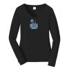 Ladies Long Sleeve Fan Favorite V Neck Tee Thumbnail
