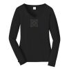 Ladies Long Sleeve Fan Favorite V Neck Tee Thumbnail