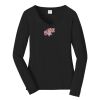 Ladies Long Sleeve Fan Favorite V Neck Tee Thumbnail