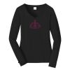 Ladies Long Sleeve Fan Favorite V Neck Tee Thumbnail