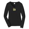 Ladies Long Sleeve Fan Favorite V Neck Tee Thumbnail