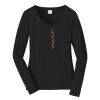 Ladies Long Sleeve Fan Favorite V Neck Tee Thumbnail