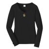 Ladies Long Sleeve Fan Favorite V Neck Tee Thumbnail